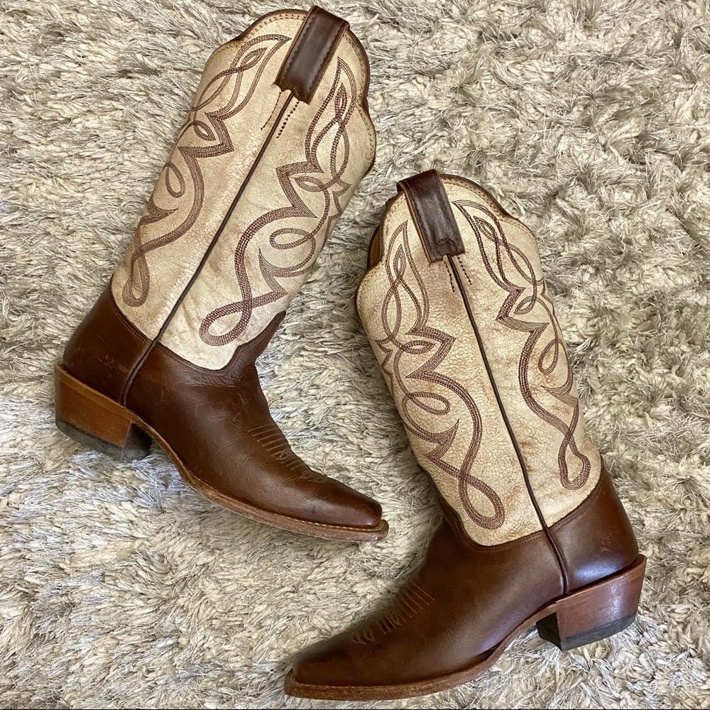 Justin Two Tone Embroidered Western Boot